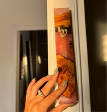 Load image into Gallery viewer, Wood &amp; Epoxy Rose Pink Mezuzah
