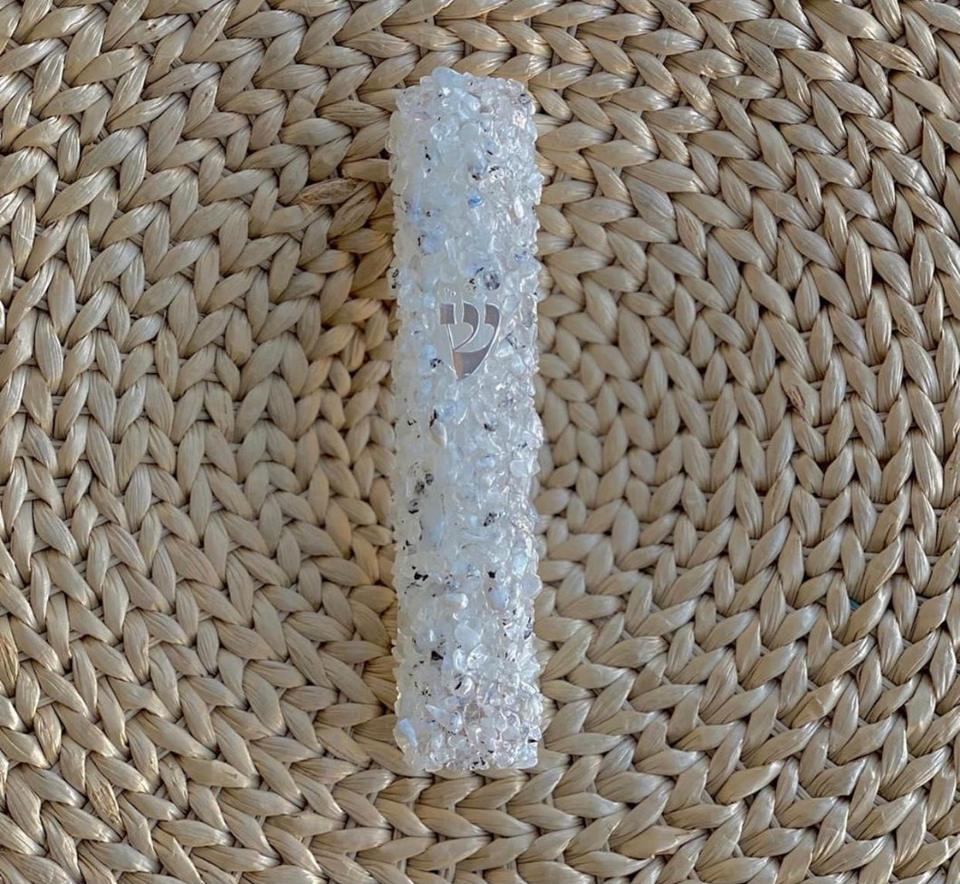 Rainbow Moonstone Mezuzah