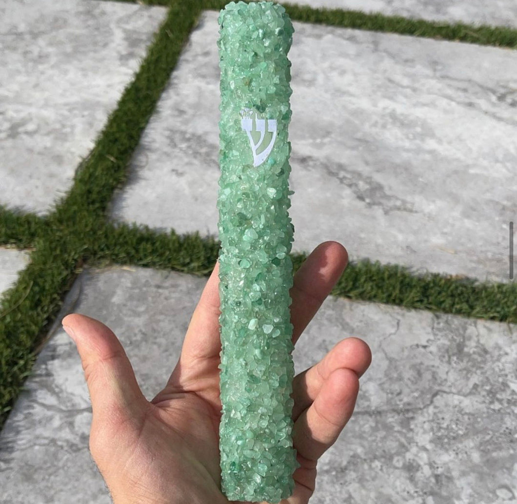 Aventurine Mezuzah